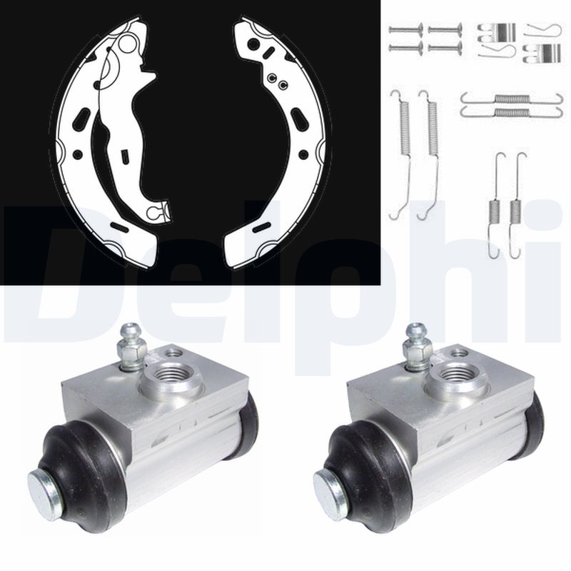 DELPHI DELKP1131 Fékpofakészlet kézifékhez, rögzítőfékhez, dobfékhez