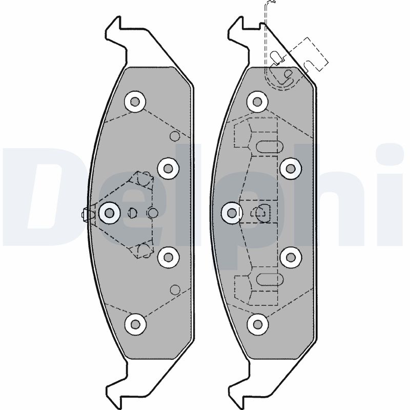 DELPHI LP1161 Fékbetét készlet, tárcsafék