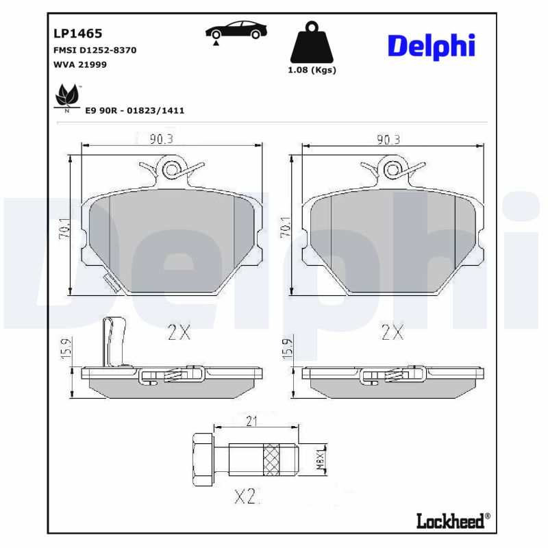DELPHI DELLP1465 Fékbetét
