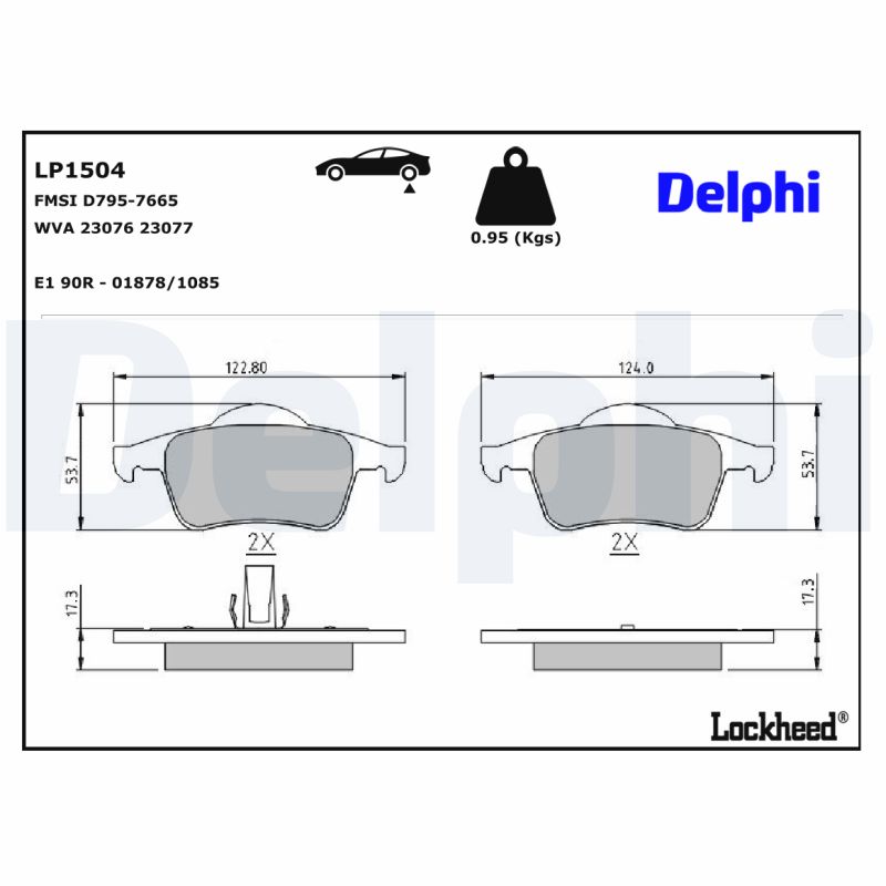 DELPHI DELLP1504 Fékbetét