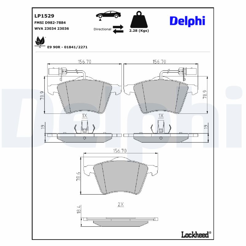 DELPHI DELLP1529 Fékbetét