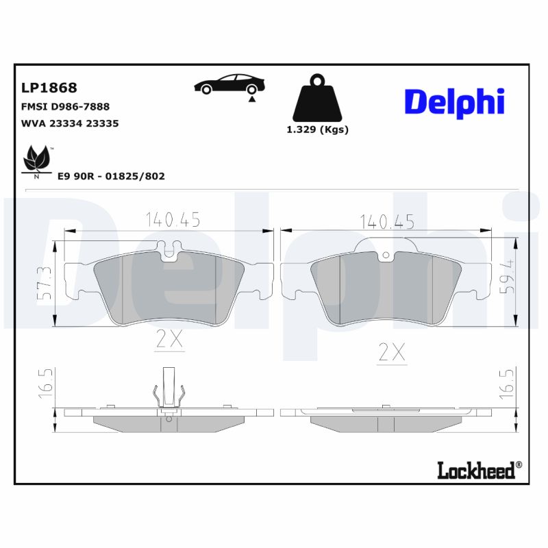 DELPHI DELLP1868 Fékbetét