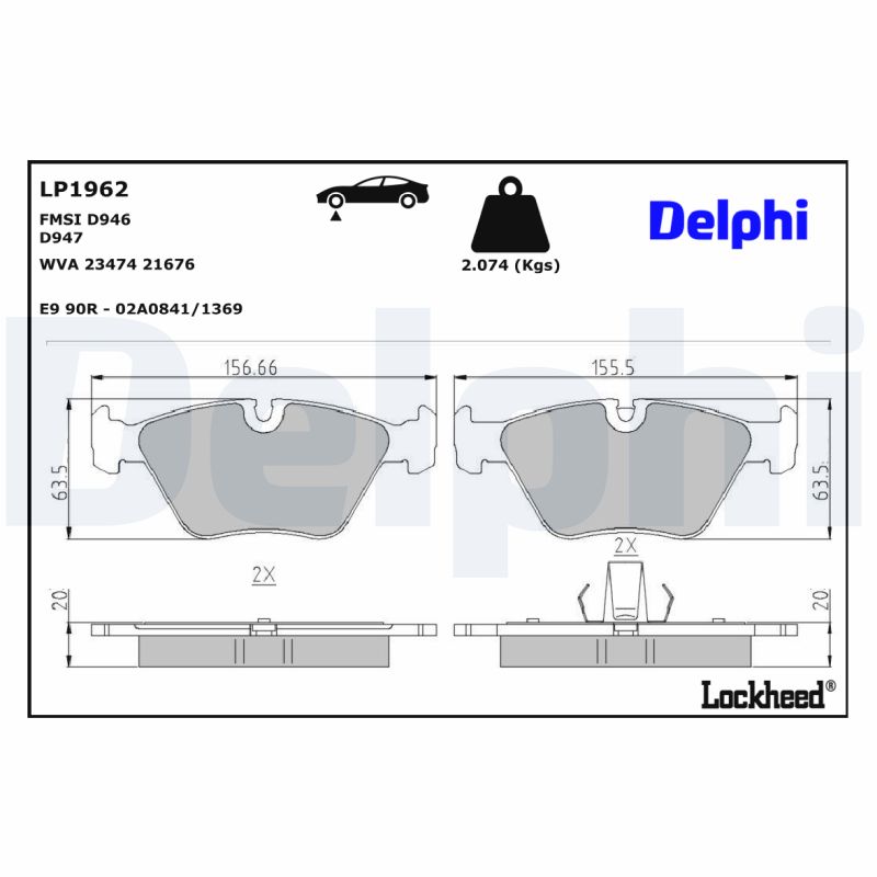 DELPHI  Fékbetét