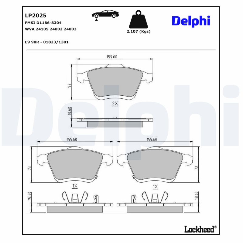 DELPHI DELLP2025 Fékbetét