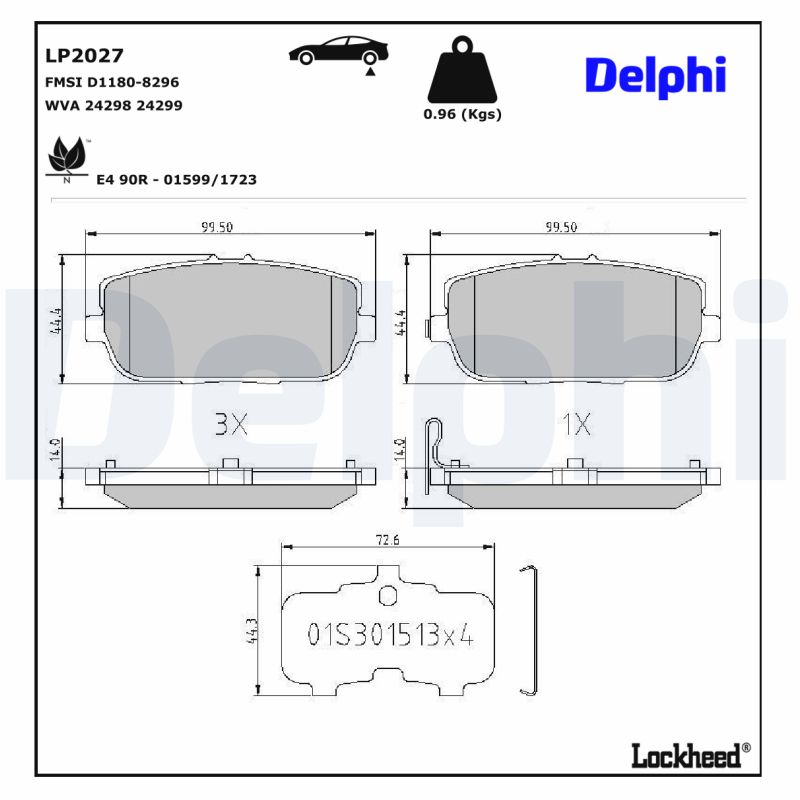 DELPHI DELLP2027 Fékbetét