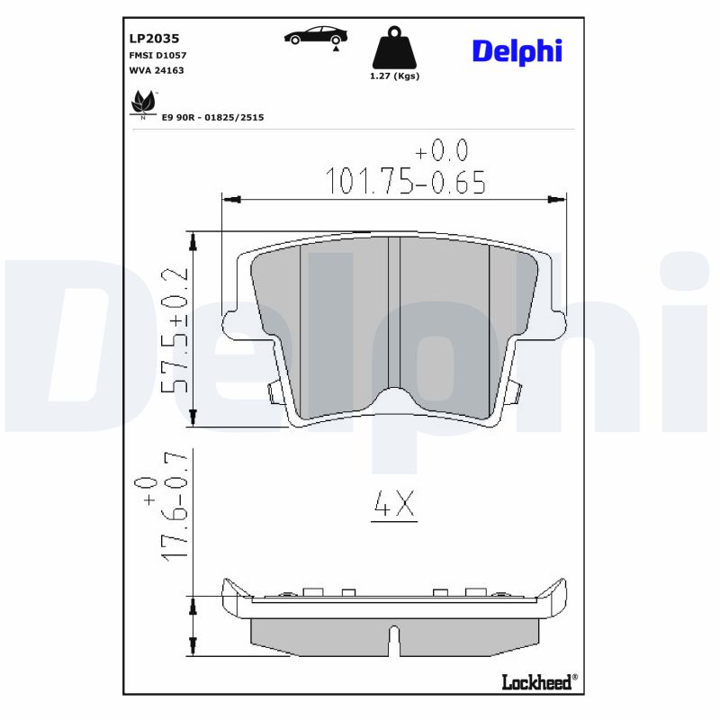 DELPHI DELLP2035 Fékbetét