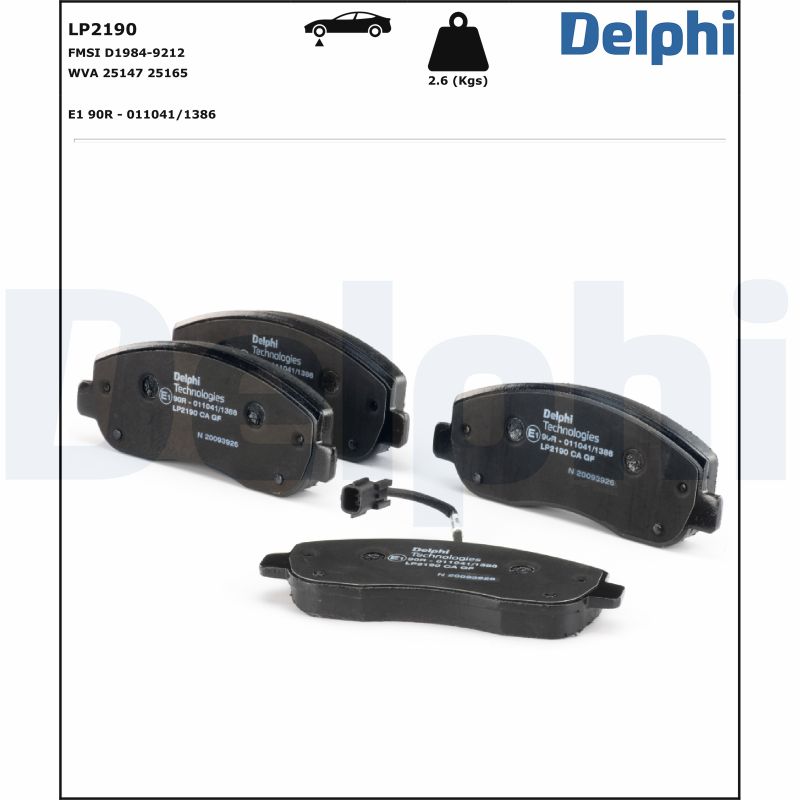 DELPHI DELLP2190 Fékbetét