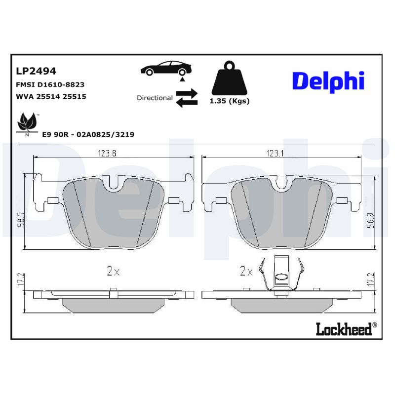 DELPHI DELLP2494 Fékbetét