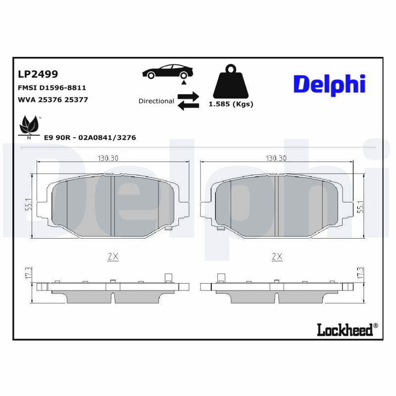 DELPHI  Fékbetét