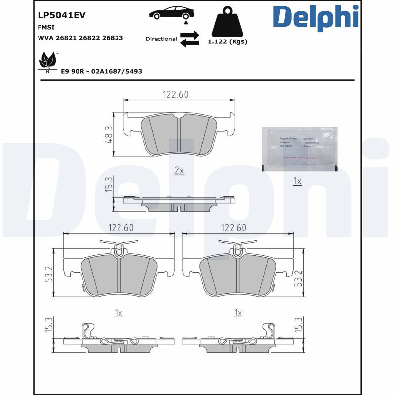 DELPHI DELLP5041EV Fékbetét
