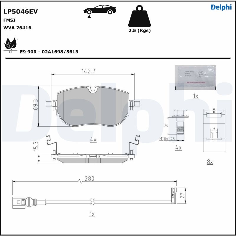 DLP LP5046EV KLOCKI HAM. AUDI P. Q4 E-TRON 21-