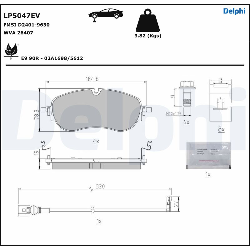 DLP LP5047EV KLOCKI HAM. AUDI P. Q4 E-TRON 21-