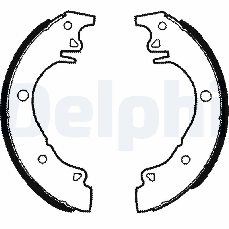 DELPHI LS1342 Fékpofakészlet kézifékhez, rögzítőfékhez, dobfékhez