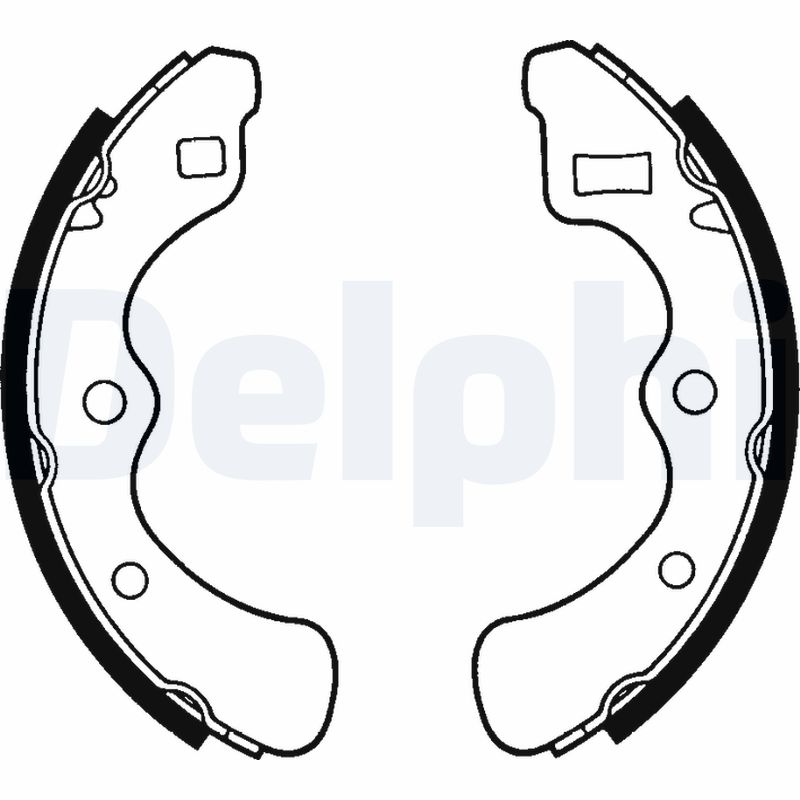 DELPHI LS1351 Fékpofakészlet kézifékhez, rögzítőfékhez, dobfékhez