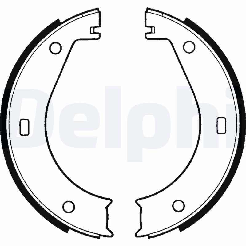 DELPHI LS1573 Fékpofakészlet kézifékhez, rögzítőfékhez, dobfékhez