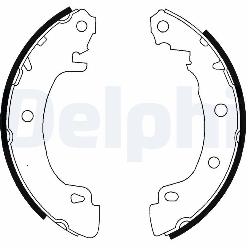 DELPHI LS1724 Fékpofakészlet kézifékhez, rögzítőfékhez, dobfékhez