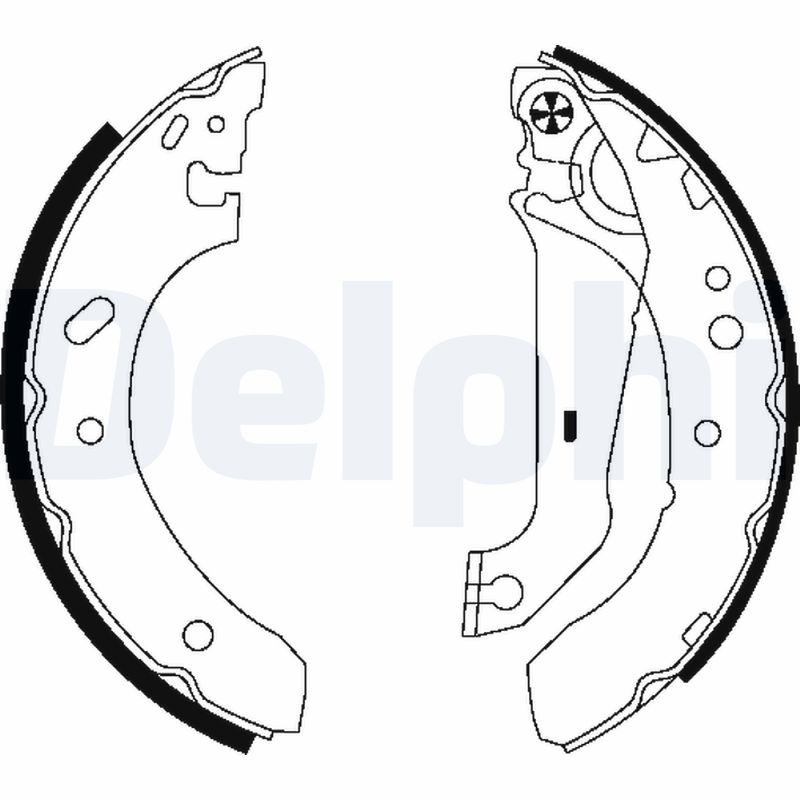 DELPHI LS1783 Fékpofakészlet kézifékhez, rögzítőfékhez, dobfékhez