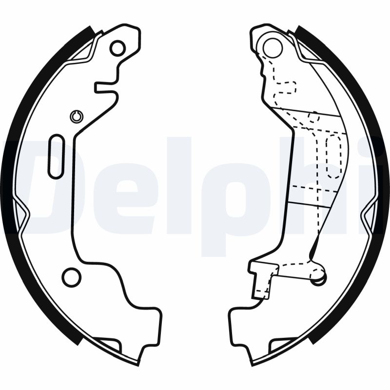 DELPHI LS1927 Fékpofakészlet kézifékhez, rögzítőfékhez, dobfékhez