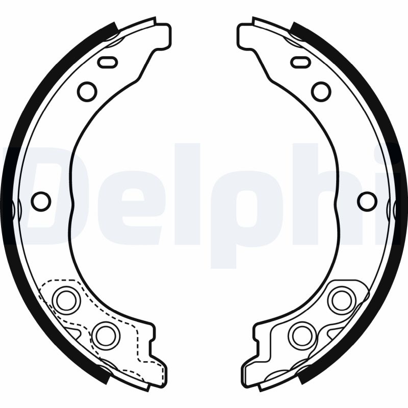 DELPHI LS1962 Fékpofakészlet kézifékhez, rögzítőfékhez, dobfékhez