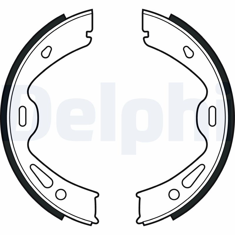 DELPHI DELLS2091 Fékpofakészlet kézifékhez, rögzítőfékhez, dobfékhez