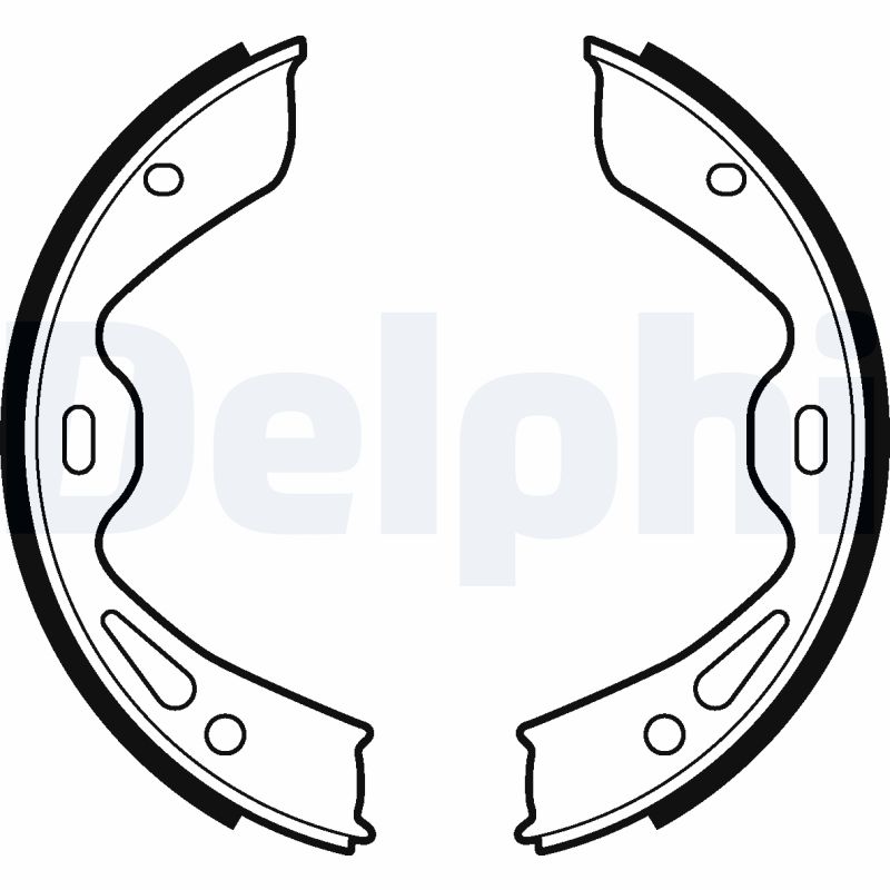 DELPHI DELLS2120 Fékpofakészlet kézifékhez, rögzítőfékhez, dobfékhez