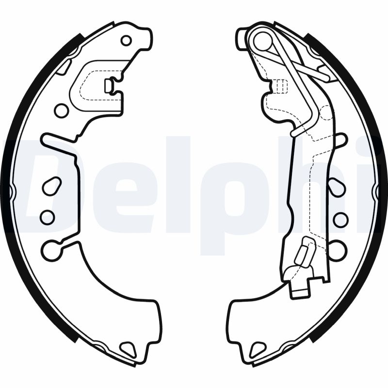 DELPHI LS2135 Fékpofakészlet kézifékhez, rögzítőfékhez, dobfékhez