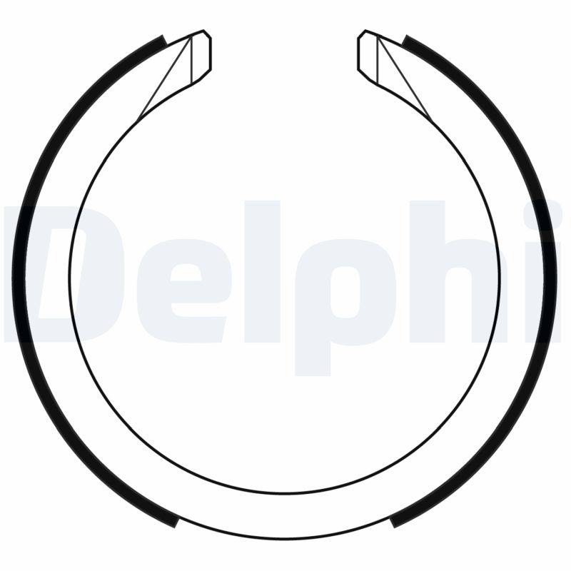DELPHI DELLS2169 Fékpofakészlet kézifékhez, rögzítőfékhez, dobfékhez