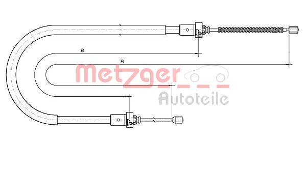 METZGER 10.6892 Kézifék bowden, kézifék kötél