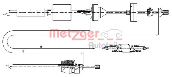 METZGER 10.2843 10.2843 HUZAL, KUPLUNGMUKÖDTETÉS