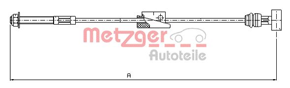 METZGER 11.5452 Kézifék bowden, kézifék kötél