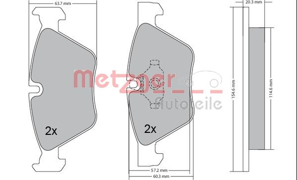 METZGER 1170078 Fékbetét készlet, tárcsafék