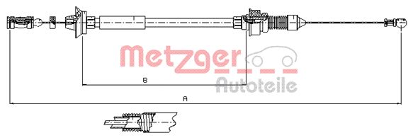 METZGER 1173.7 Gázbowden