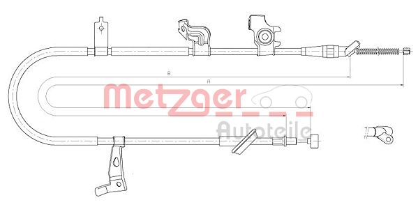 METZGER 17.5060 Kézifék bowden, kézifék kötél