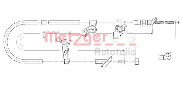 METZGER 17.5061 Kézifék bowden, kézifék kötél