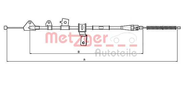 METZGER 17.5069 Kézifék bowden, kézifék kötél