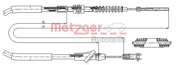 METZGER 18.6103 Kuplungkötél, kuplungbowden