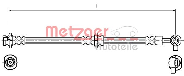 METZGER 4110131 Fékcső, gumifékcső