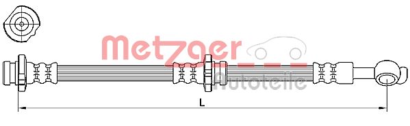 METZGER 4110471 Fékcső, gumifékcső