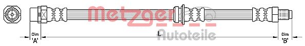 METZGER 4110479 Fékcső, gumifékcső