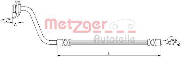 METZGER 4111057 Fékcső, gumifékcső