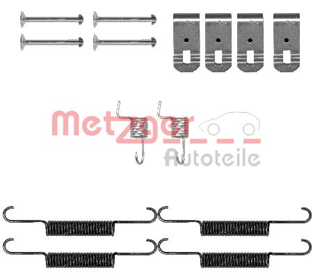 METZGER 105-0895 Tartozék készlet fékpofához, rugókészlet