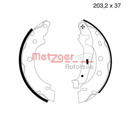 METZGER MG 706 MG 706 FÉKPOFAKÉSZLET - METZGER