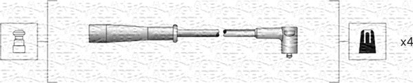 MAGNETI MARELLI MMAMSK1130 gyújtókábel készlet