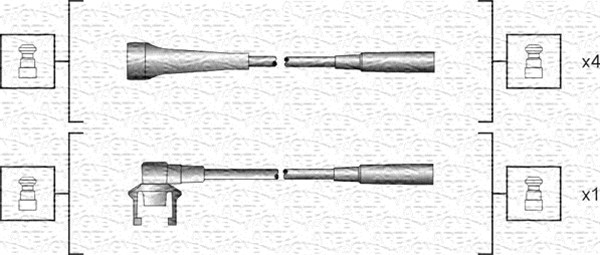 MAGNETI MARELLI MSK1145 Gyújtókábel készlet, gyertyakábel szett