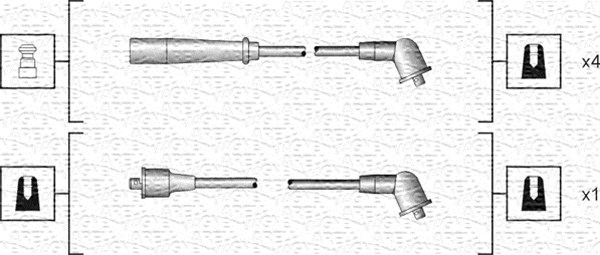 MAGNETI MARELLI MSK1185 Gyújtókábel készlet, gyertyakábel szett