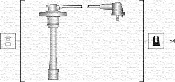 MAGNETI MARELLI MSK1188 Gyújtókábel készlet, gyertyakábel szett