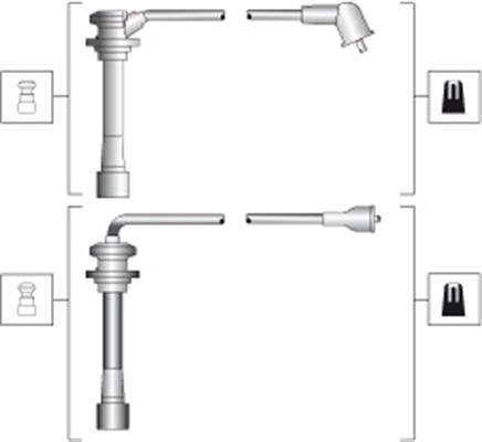 MAGNETI MARELLI MSK1278 Gyújtókábel készlet, gyertyakábel szett