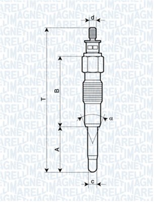 MAGNETI MARELLI 126834 62900040304 - Izzítógyertya