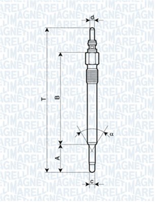 MAGNETI MARELLI 141576 62900057304 - Izzítógyertya