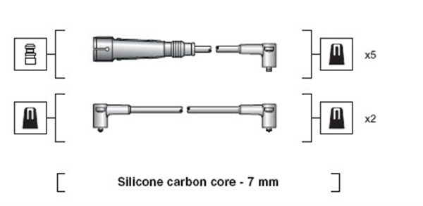 MAGNETI MARELLI MMAMSK1047 gyújtókábel készlet